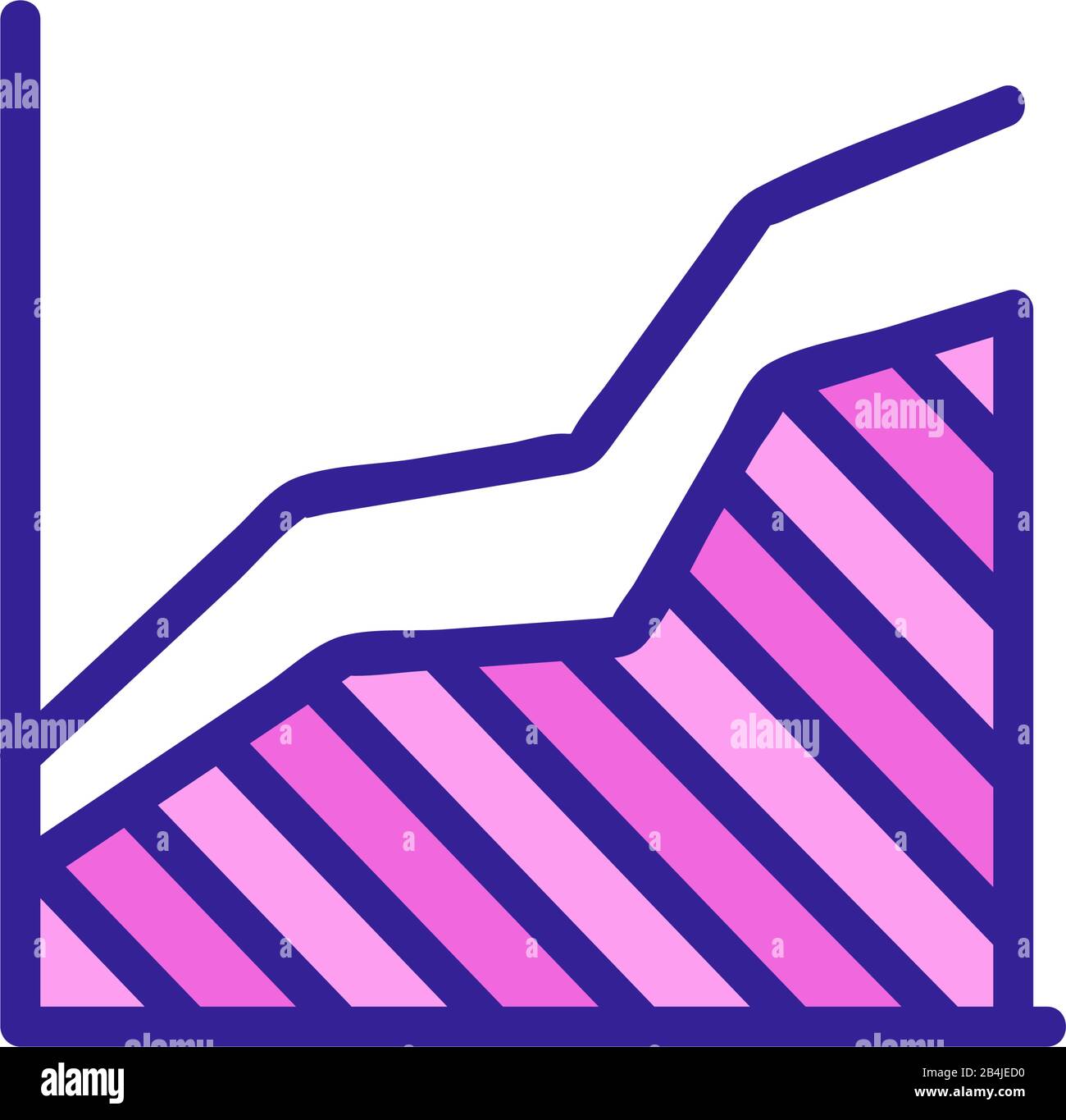 growth chart icon vector. Isolated contour symbol illustration Stock ...