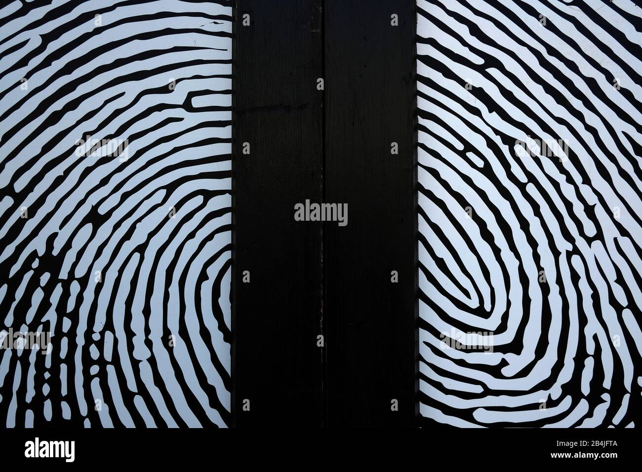 Europe, Mediterranean, Adriatic, Croatia, Hvar, door, fingerprint Stock Photo