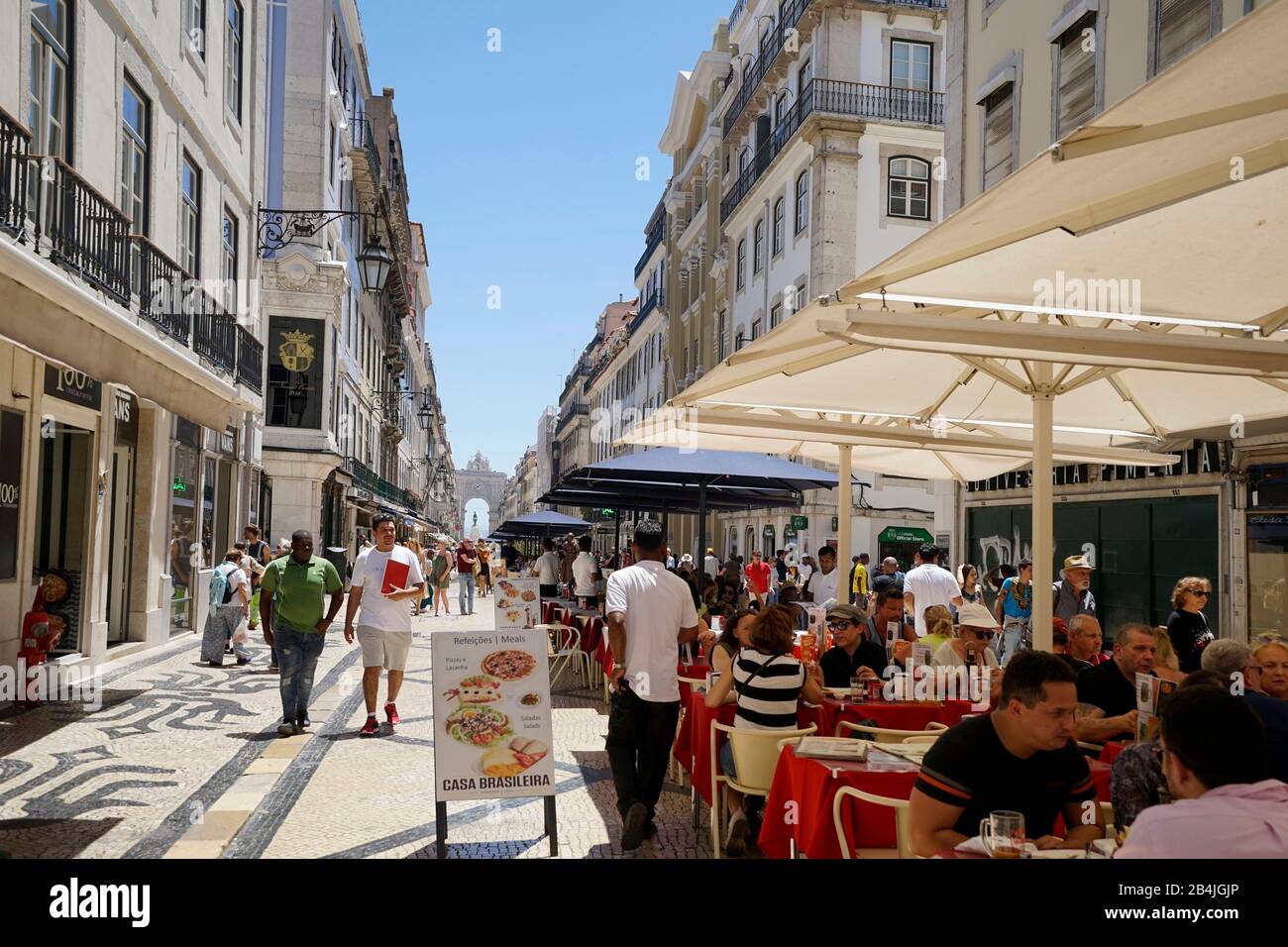 Europe, Portugal, Lisbon region, Lisbon, Rua Augusta, Augustenstraße