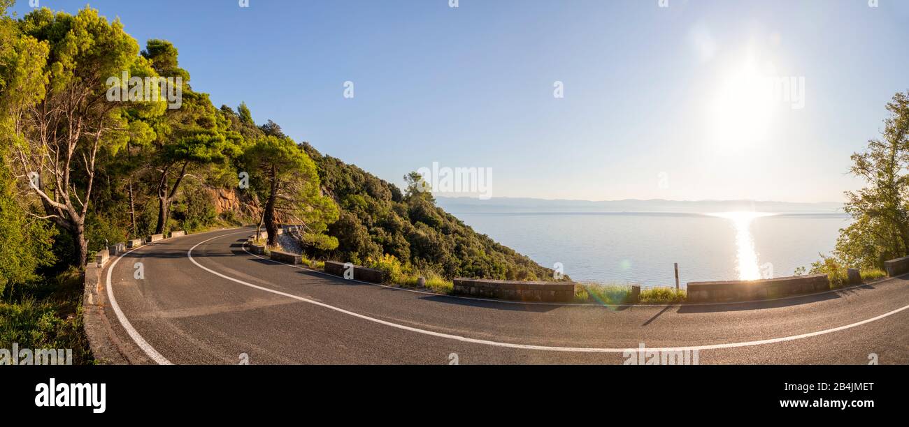 coastal road, opatija riviera, Kvarner Bay, adriatic Sea, Croatia Stock Photo