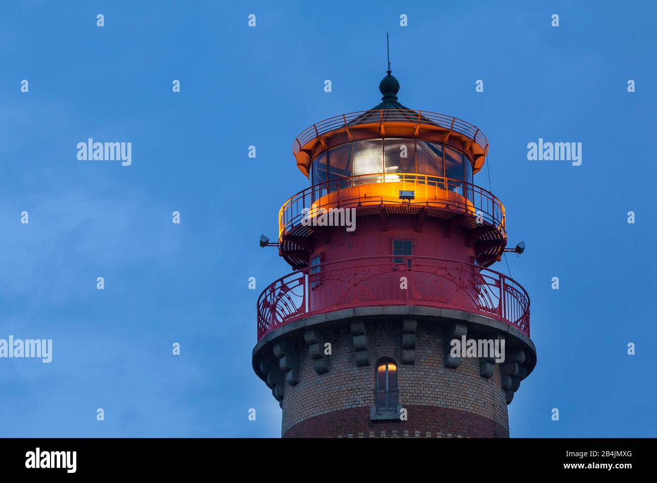 Kap Arkona, neuer Leuchtturm, blaue Stunde Stock Photo