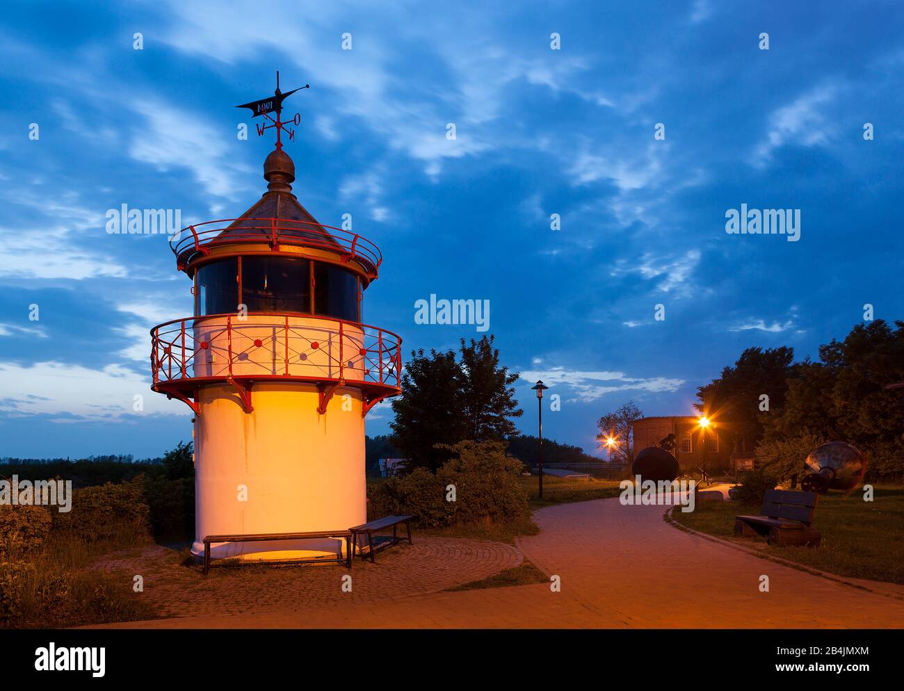 Rügen, Kap Arkona, Leuchtfeuer Ranzow, Weg Stock Photo