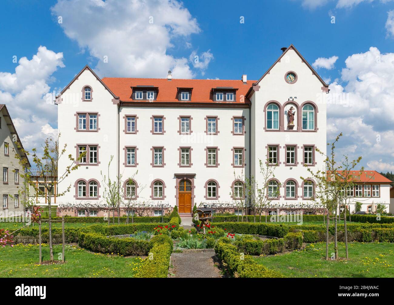 Germany, Baden-Wurttemberg, Waldachtal-Salzstetten. Former monastery Heiligenbronn, a branch of the monastery Heiligenbronn near Schramberg. Stock Photo