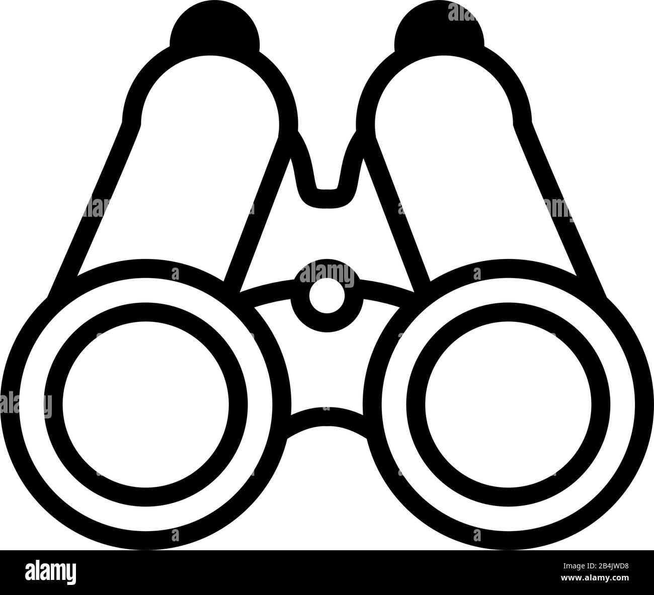 blue binocular, discovery in white background vector illustration design Stock Vector