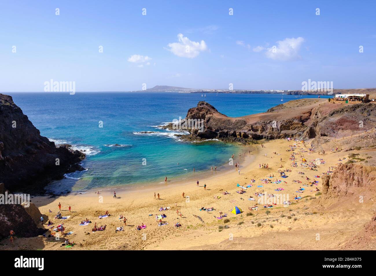 Playa De Papagayo Papagayo Beaches At Playa Blanca Lanzarote Canary Islands Spain Stock