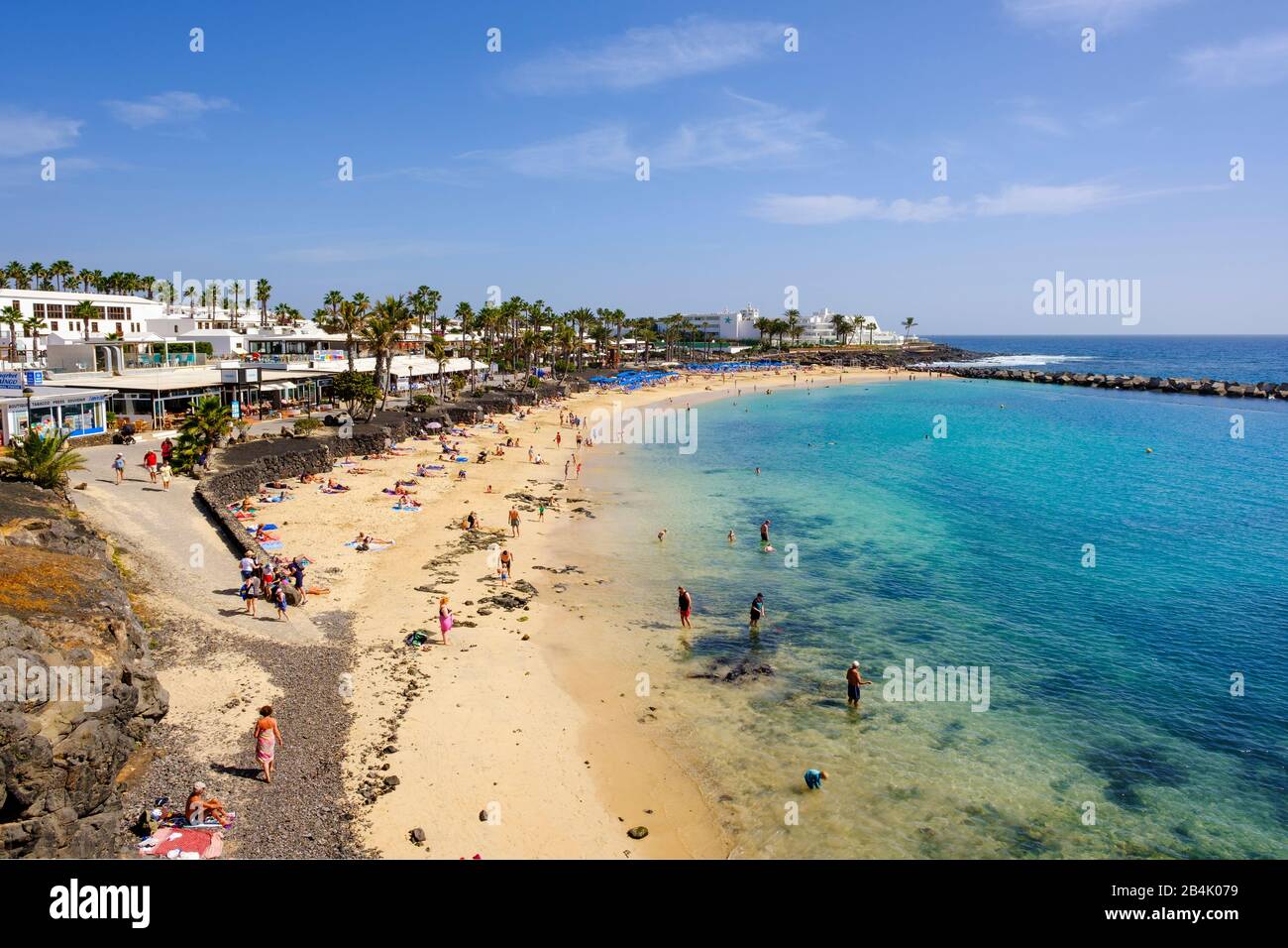 Playa Flamingo beach, Playa Blanca, Lanzarote, Canary Islands, Spain
