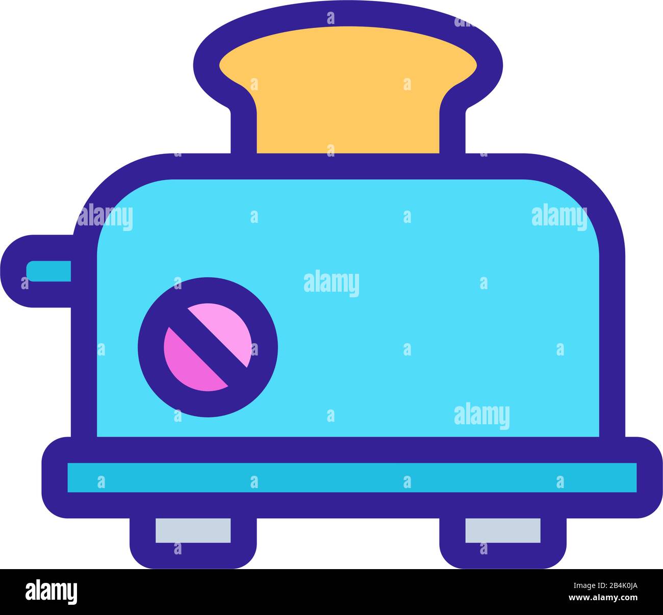 toaster icon vector. Isolated contour symbol illustration Stock Vector ...