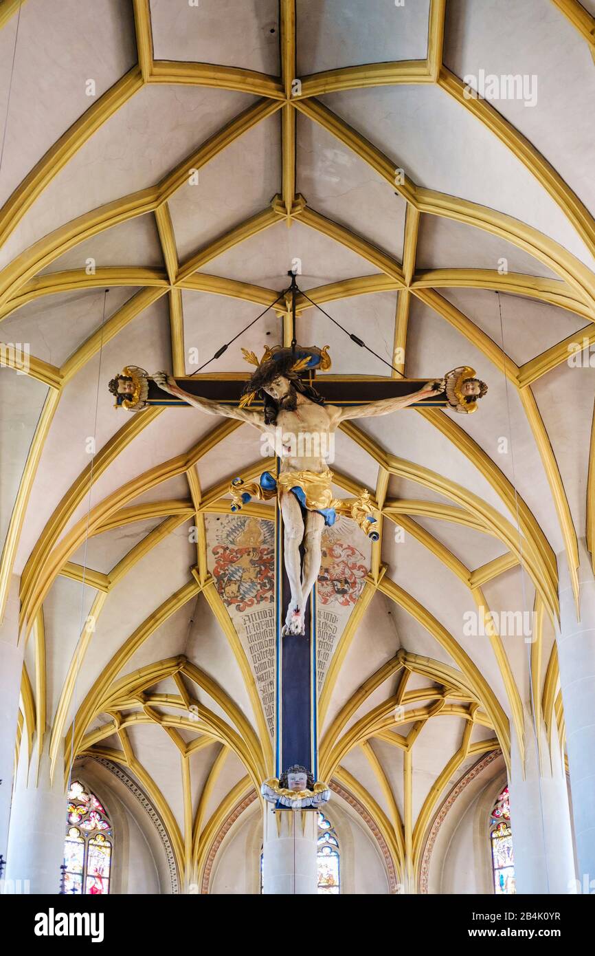 Colossal Lord God of Dingolfing of 1522, parish church of St. John, Dingolfing, Lower Bavaria, Bavaria, Germany Stock Photo