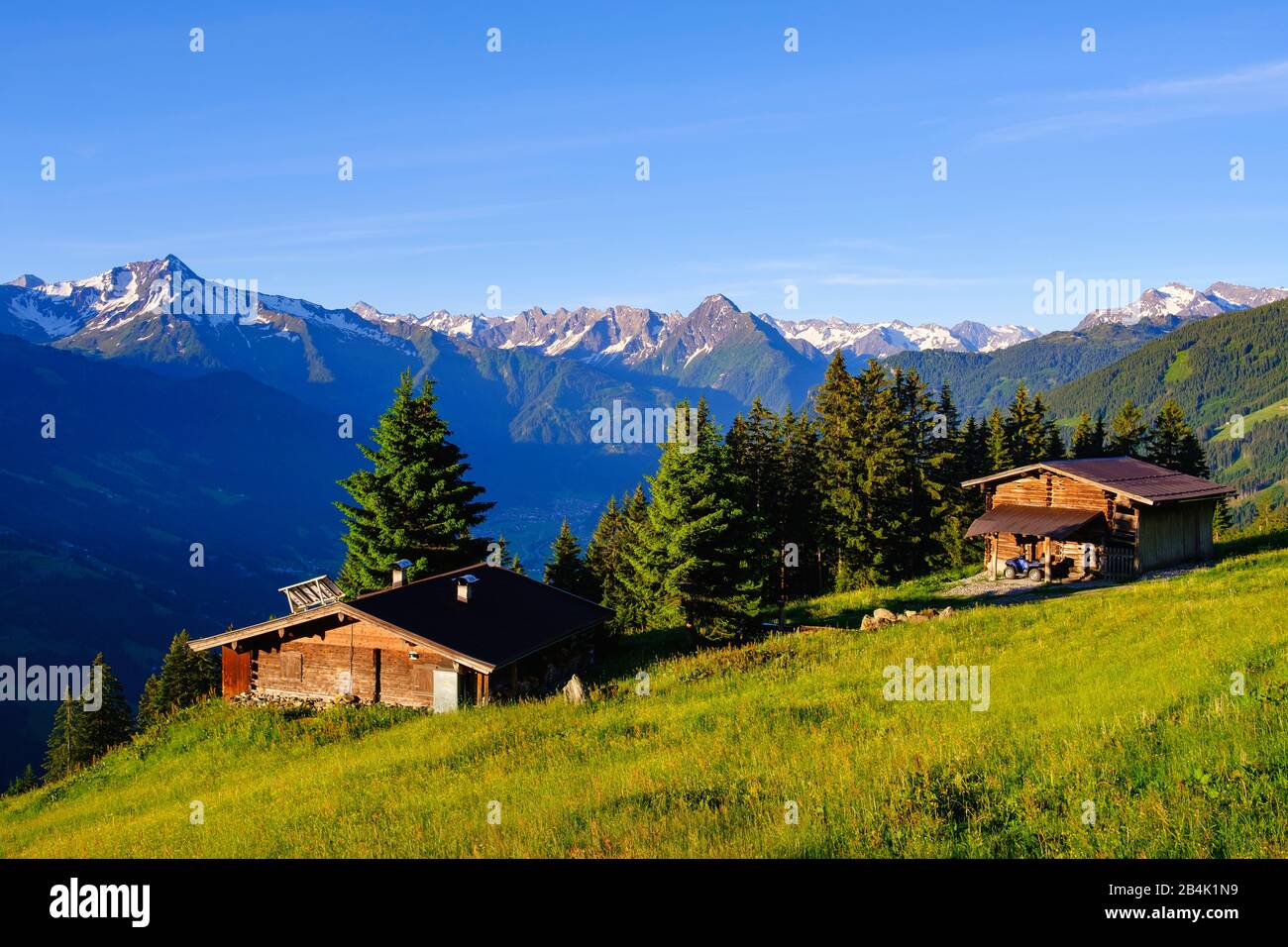 Alpine huts on the zillertal high road in zellberg hires stock