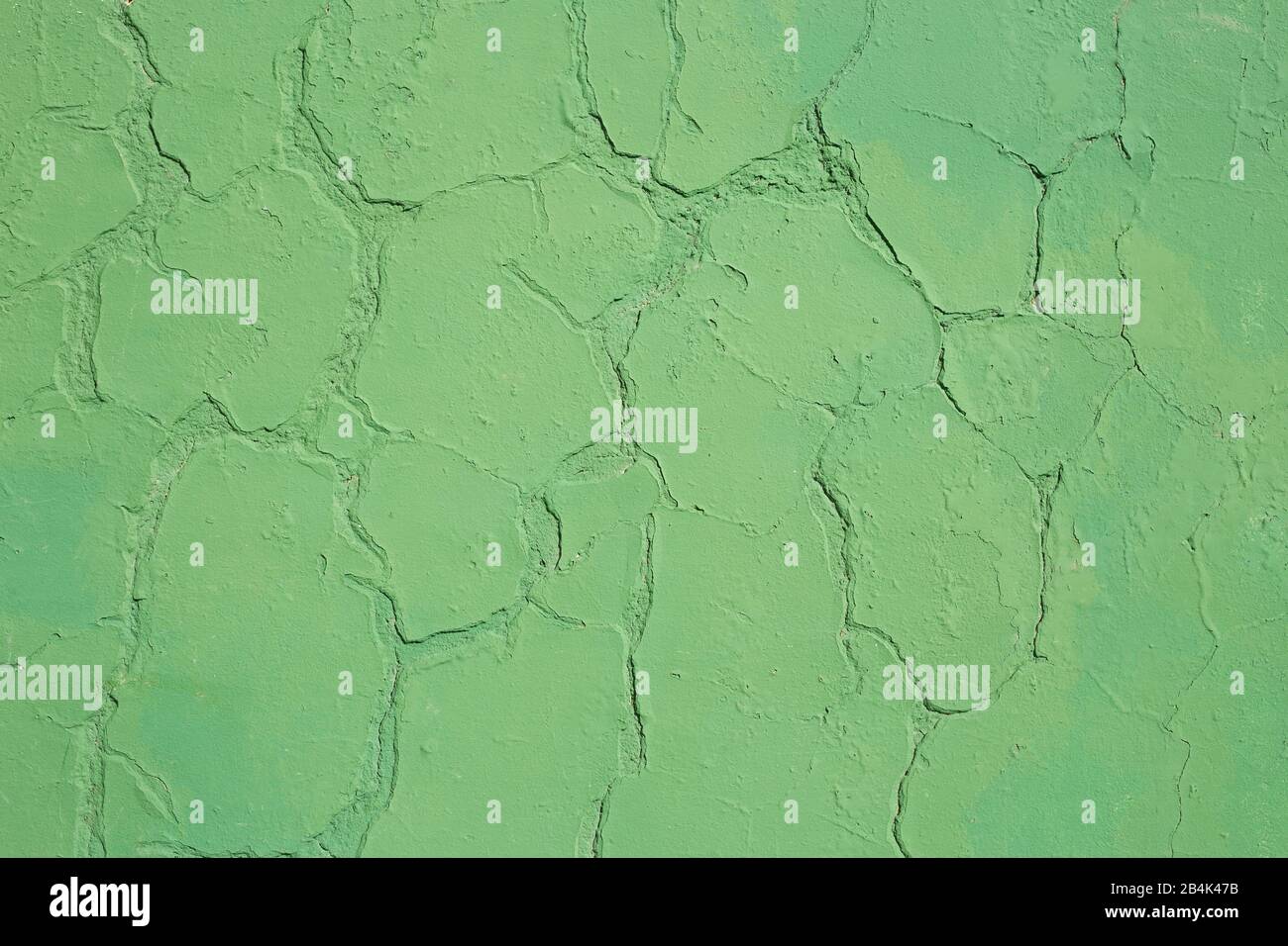 close-up of a wrinkled green wall Stock Photo