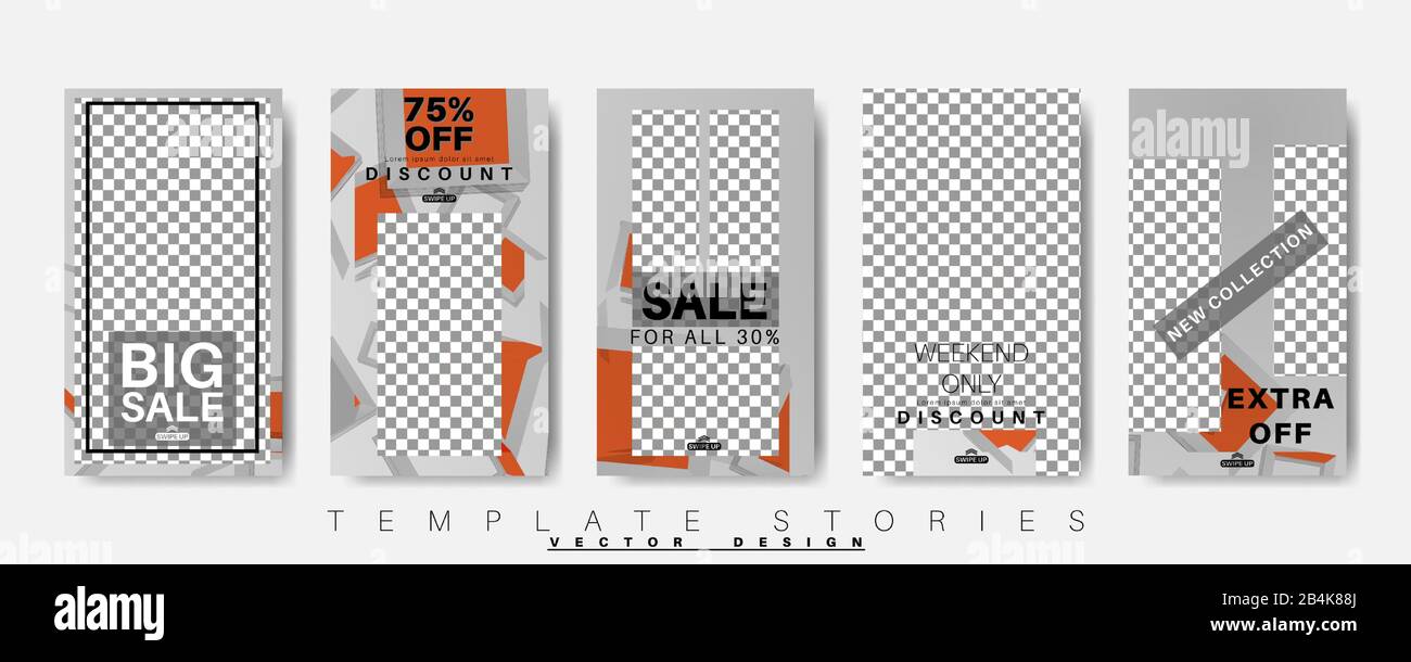 Story template for social media , editable vector design Stock Vector