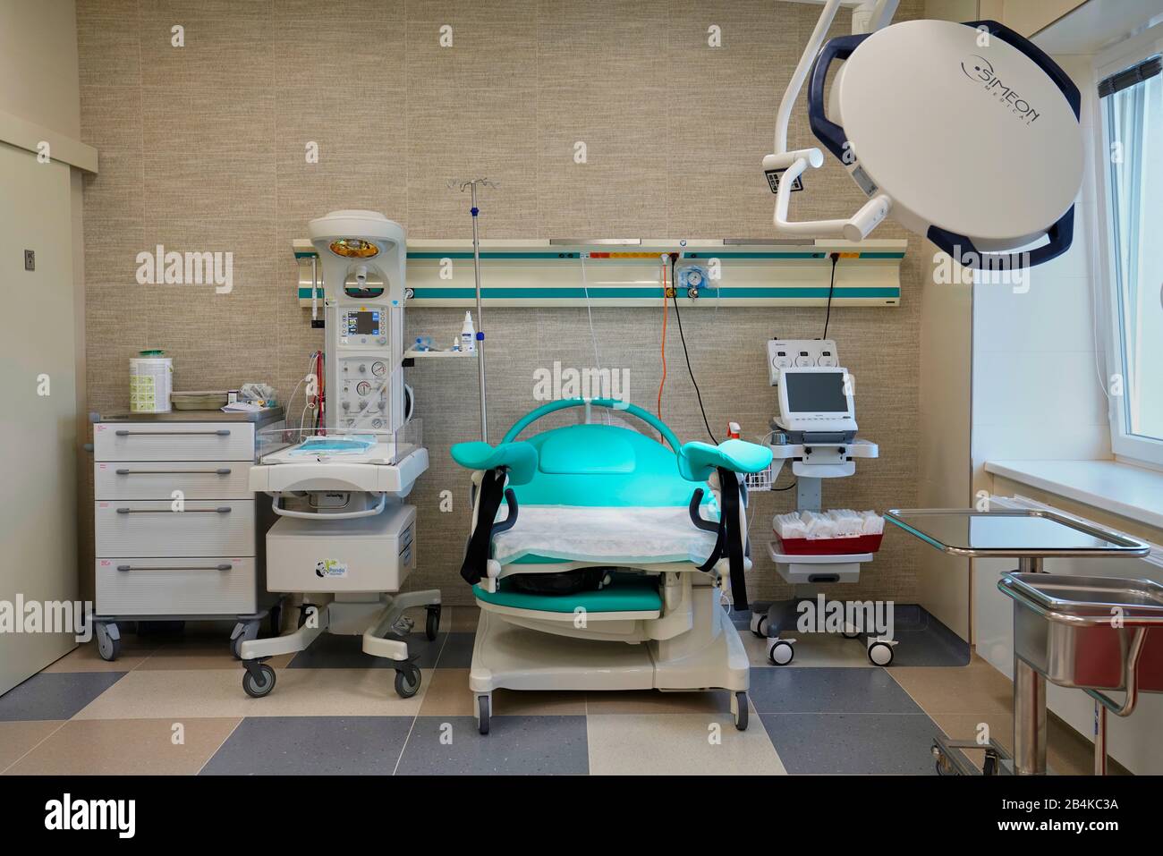Delivery room in a clinic Stock Photo