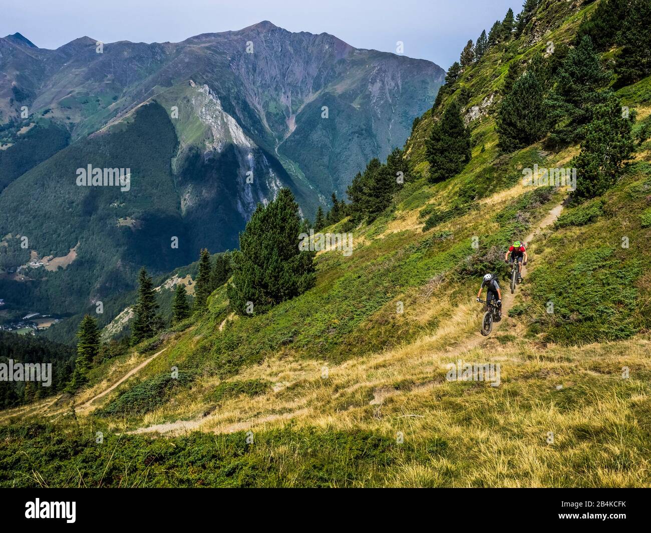 Mountain biking in the French High Pyrenees Stock Photo Alamy