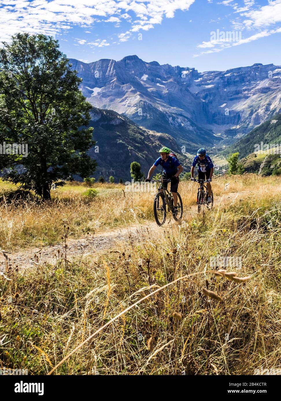 Mountain biking in the French High Pyrenees Stock Photo Alamy