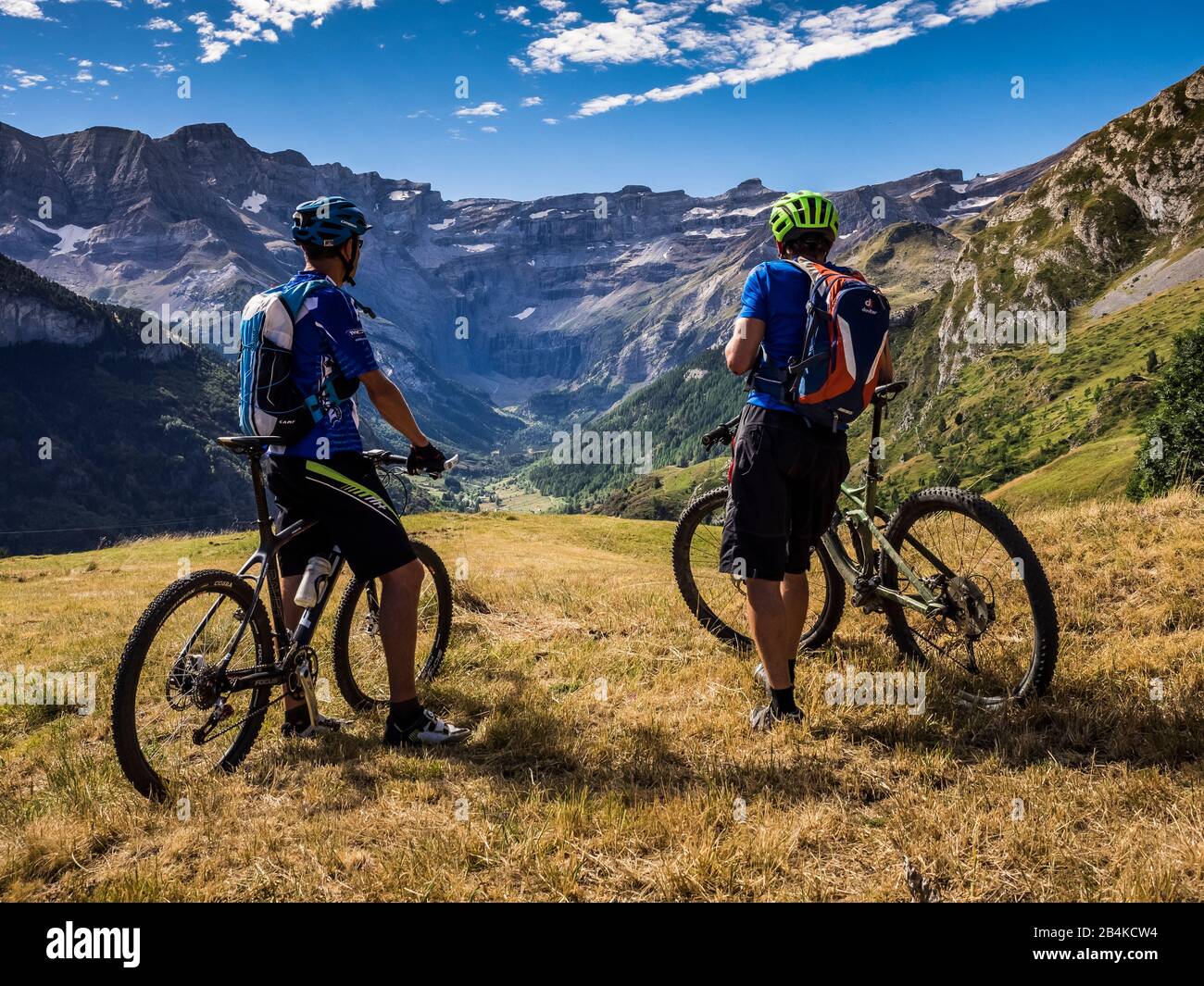 Mountain biking in the French High Pyrenees Stock Photo Alamy