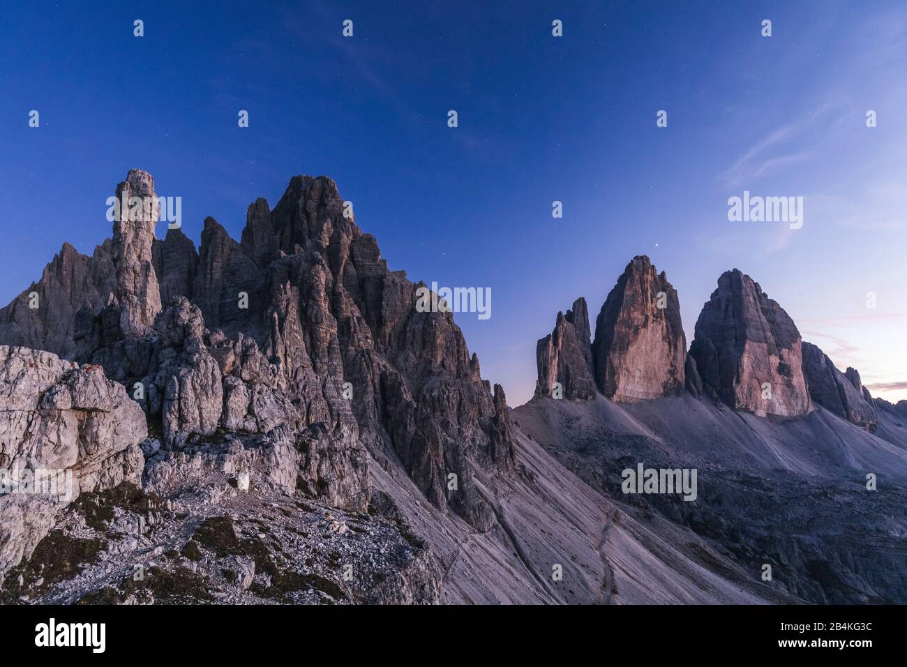 Belluno and bolzano tre cime di lavaredo and mount paterno hi-res stock ...