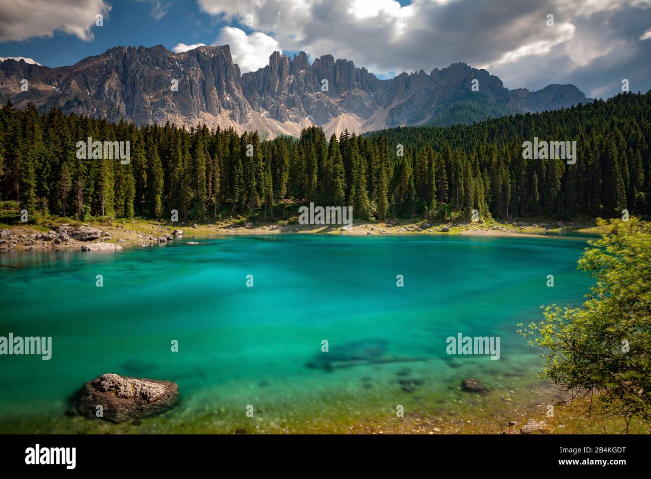 Italy, Dolomites, Lago di Carezza, Villnoes, Europe Stock Photo