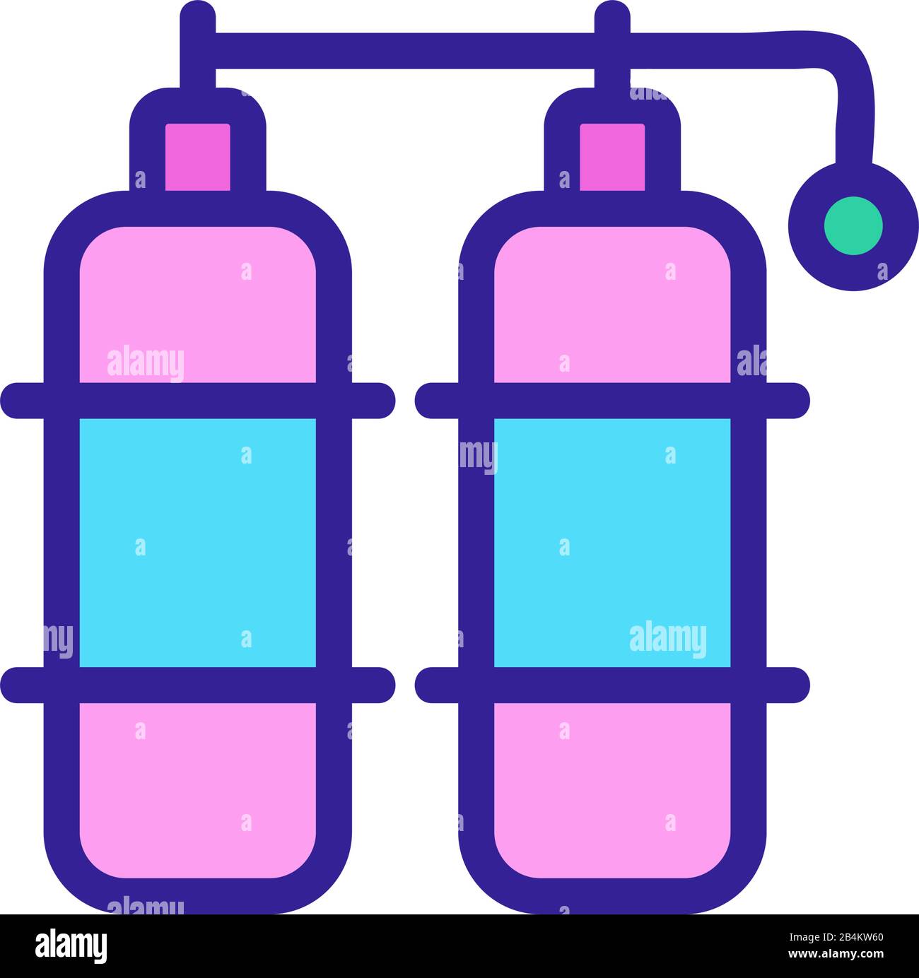 gas butane icon vector. Isolated contour symbol illustration Stock ...