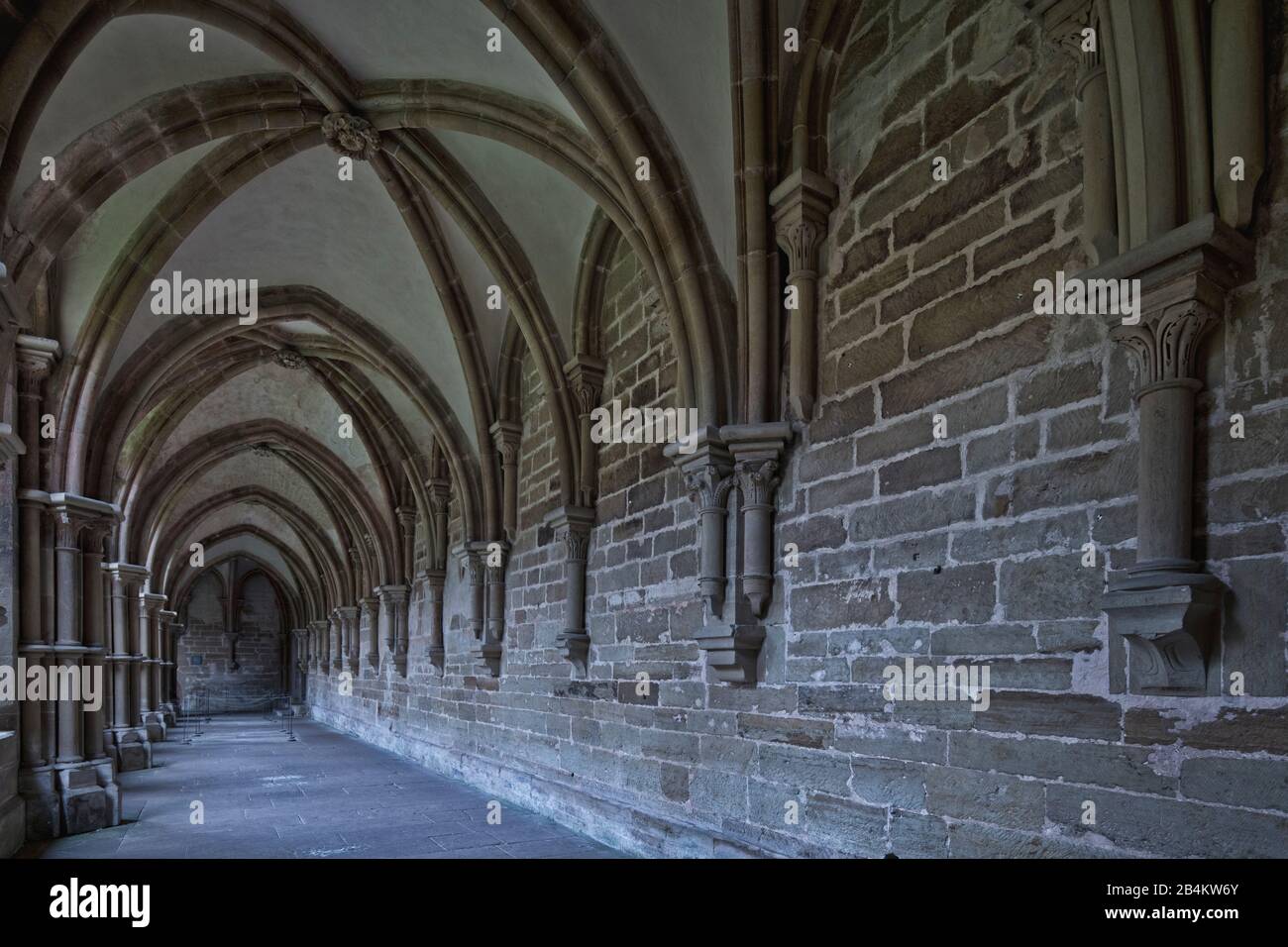 Cloister, Maulbronn Monastery, former Cistercian abbey, Maulbronn, Baden-Württemberg, Germany Stock Photo