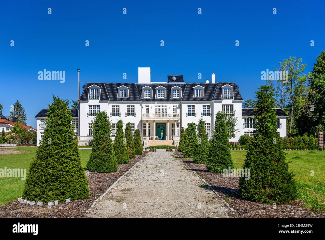 Germany, Bavaria, Upper Bavaria, Fünfseenland, Starnberger See, Seeshaupt, Bischoff's 'Haus am See' Stock Photo