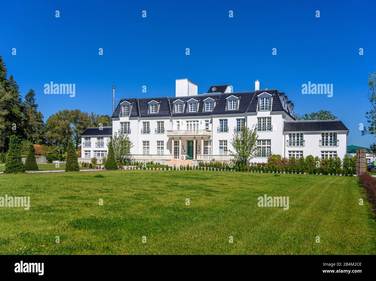 Germany, Bavaria, Upper Bavaria, Fünfseenland, Starnberger See, Seeshaupt, Bischoff's 'Haus am See' Stock Photo