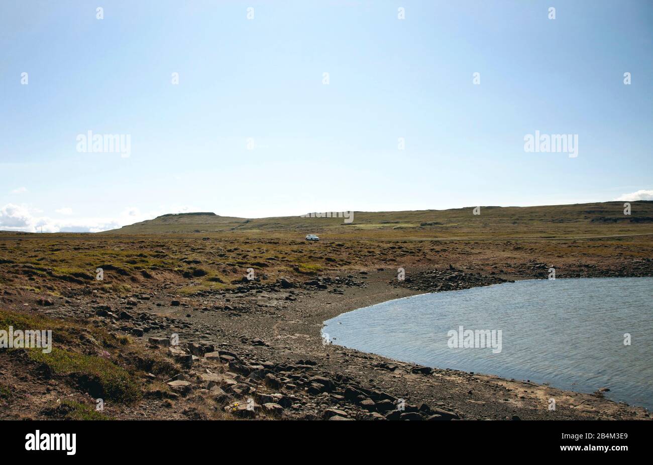 PKW, Wasser, Island, Landschaft Stock Photo