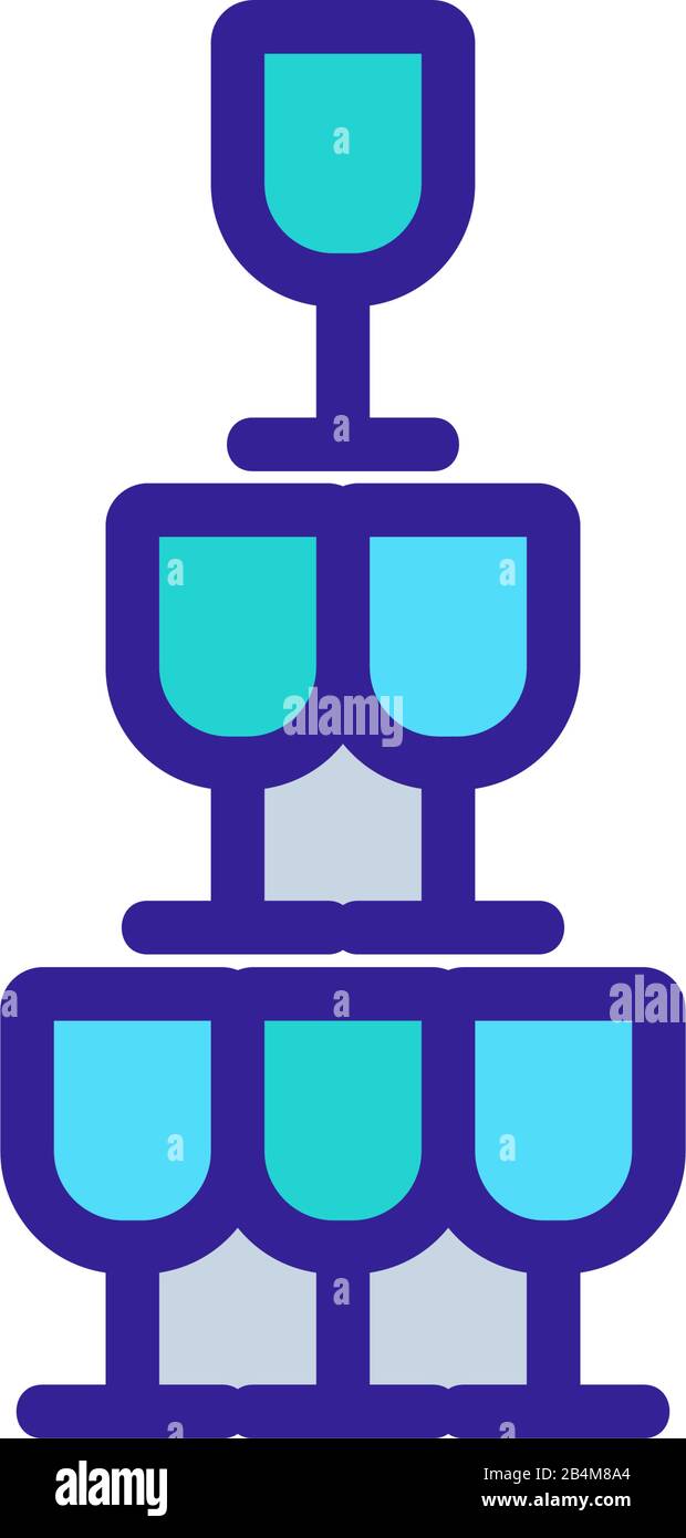 Champagne icon vector. Isolated contour symbol illustration Stock ...