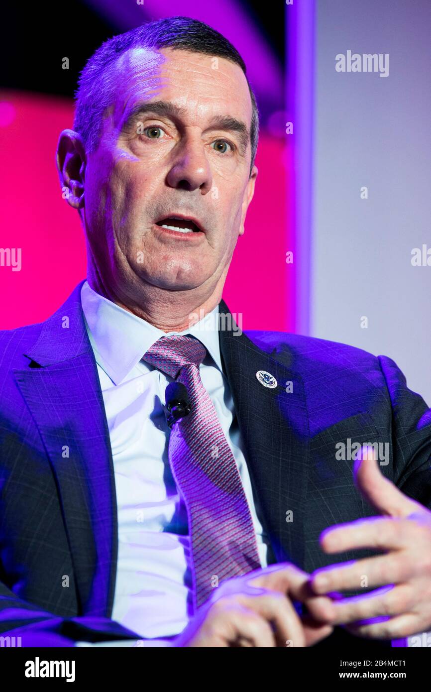 David Pekoske, Administrator, Transportation Security Administration, speaks at the U.S. Chamber of Commerce Aviation Summit in Washington, D.C. on Ma Stock Photo