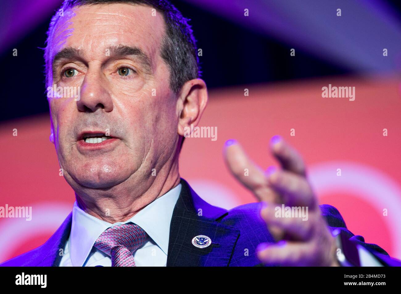 David Pekoske, Administrator, Transportation Security Administration, speaks at the U.S. Chamber of Commerce Aviation Summit in Washington, D.C. on Ma Stock Photo