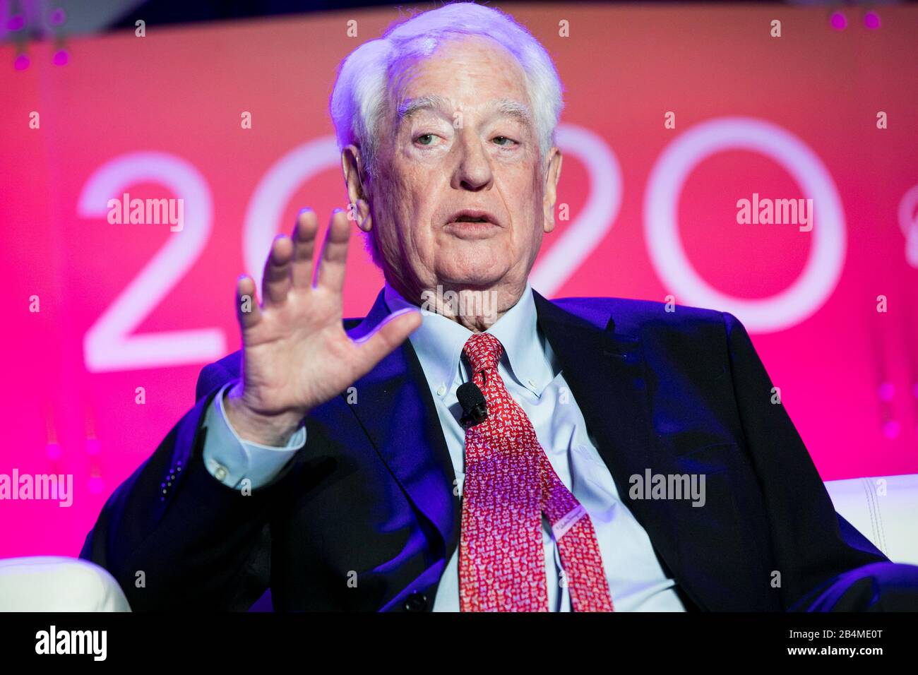 William Franke, Founder and Managing Partner, Indigo Partners, LLC, speaks at the U.S. Chamber of Commerce Aviation Summit in Washington, D.C. on Marc Stock Photo