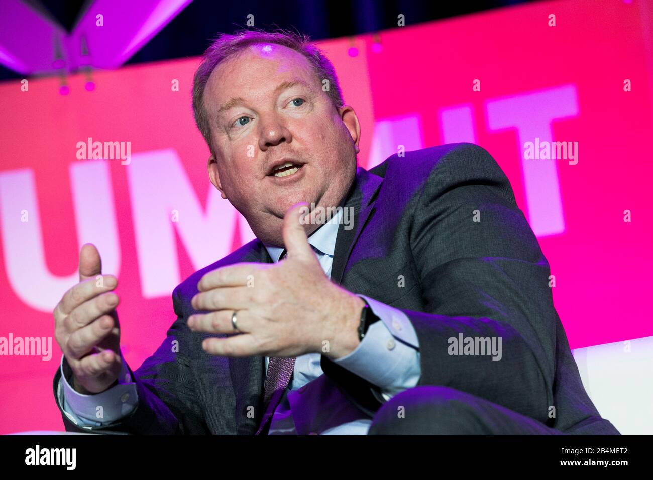 Stanley Deal, President and Chief Executive Officer, Boeing Commercial Airplanes and Executive Vice President, The Boeing Company, speaks at the U.S. Stock Photo