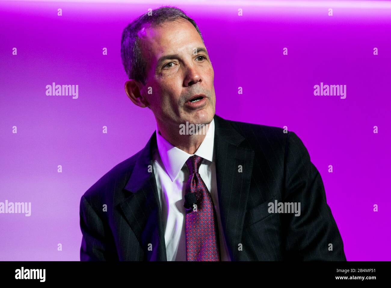 Tom Gentile, President and Chief Executive Officer, Spirit AeroSystems, Inc., speaks at the U.S. Chamber of Commerce Aviation Summit in Washington, D. Stock Photo