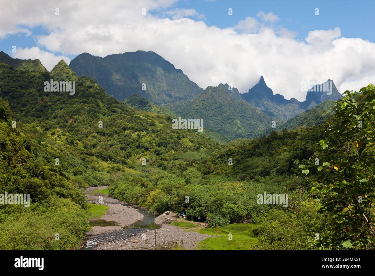 Impressions of Papenoo Valley, Tahiti, French Polynesia Stock Photo
