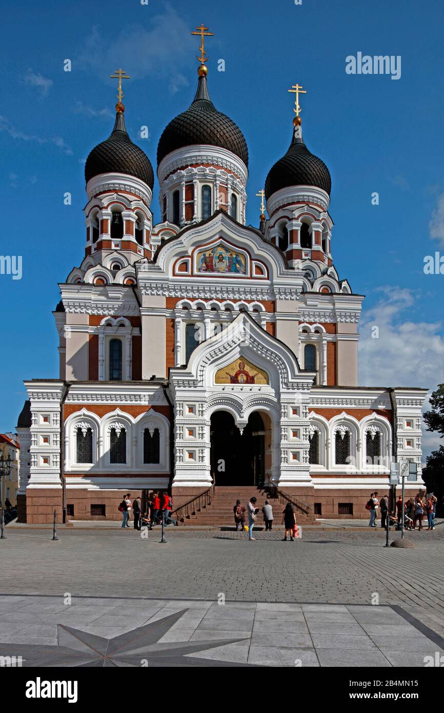 Baltic States, Estonia, Tallinn, capital of Estonia, Alexander Nevsky Cathedral, built in 1894 Stock Photo