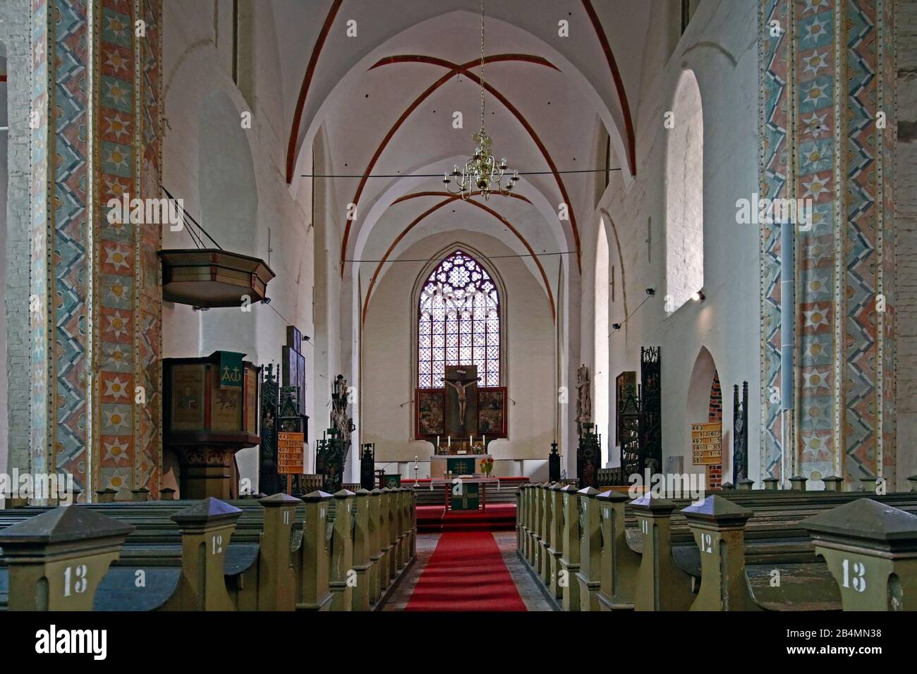 Germany, Mecklenburg-West Pomerania, Anklam, Marienkirche, indoor shot Stock Photo