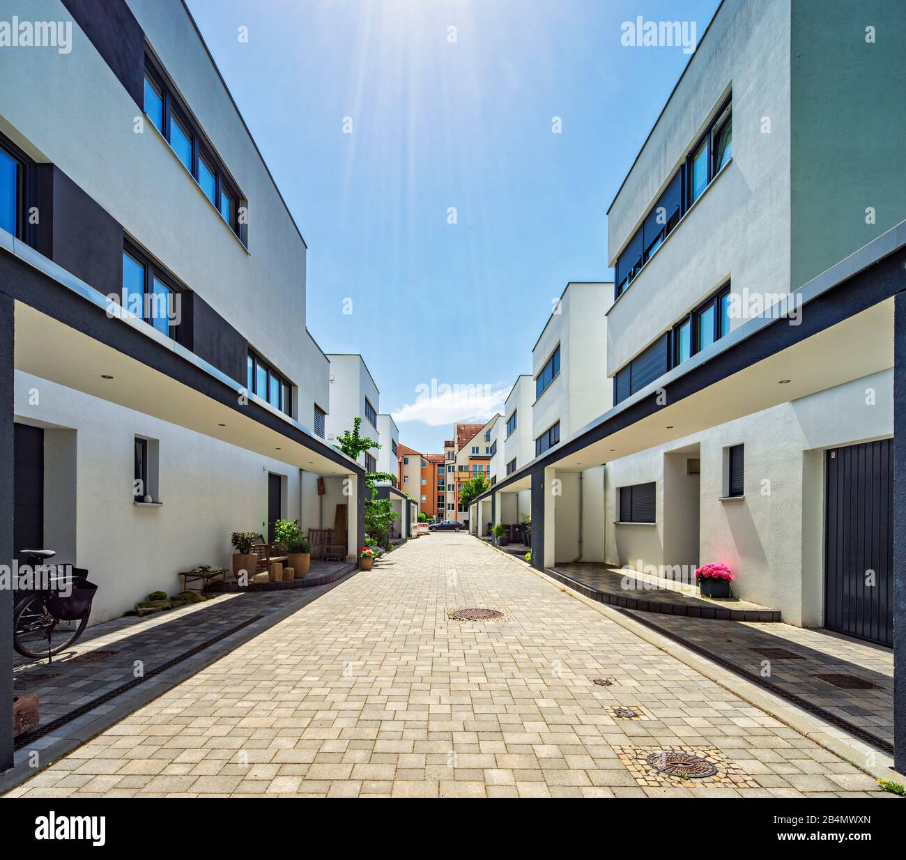 Germany, Saxony, Leipzig, modern residential district, gentrification, Plagwitz district Stock Photo