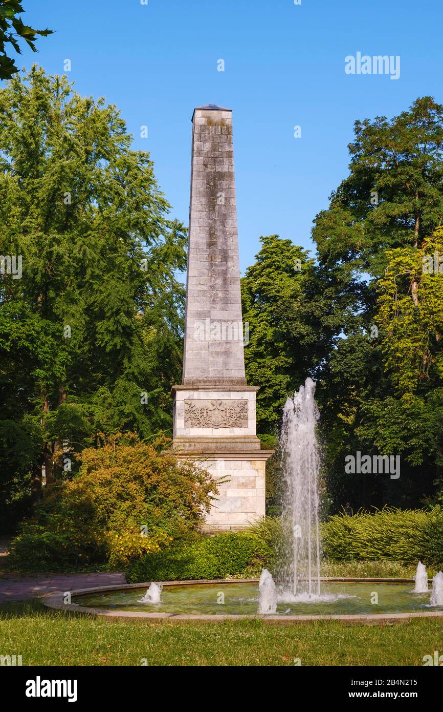 Obelisk, monument to Prince Carl Anselm, FürstAnselmAllee, Regensburg