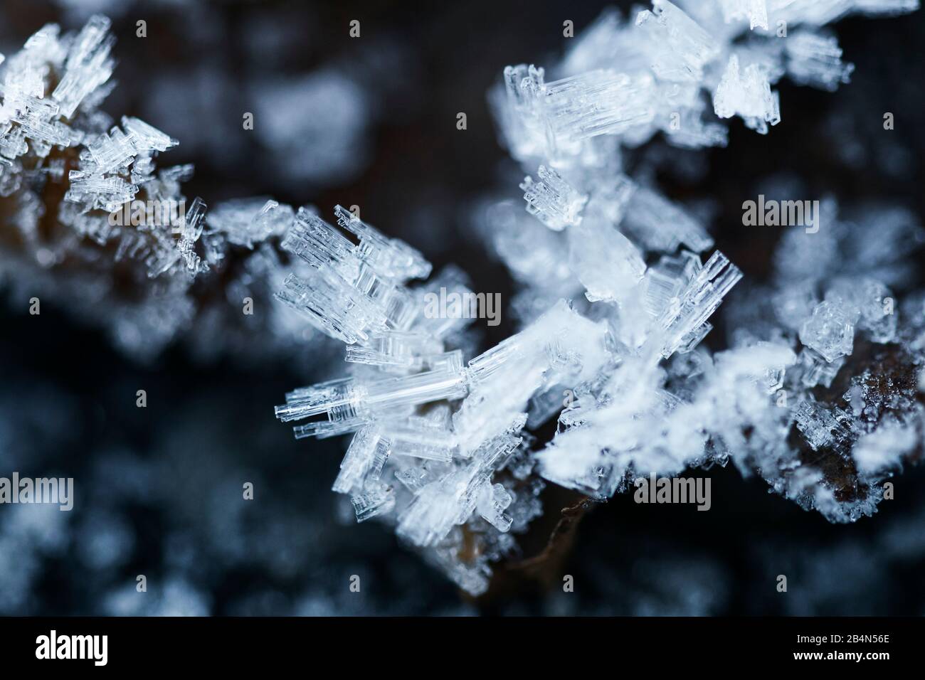 Ice crystals, close-up Stock Photo