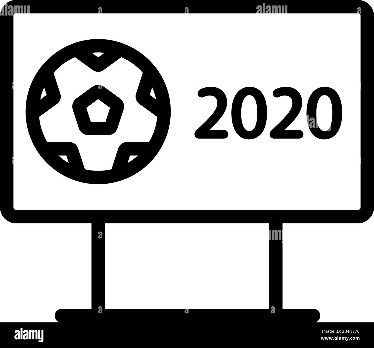 World Cup soccer icon vector. Isolated contour symbol illustration