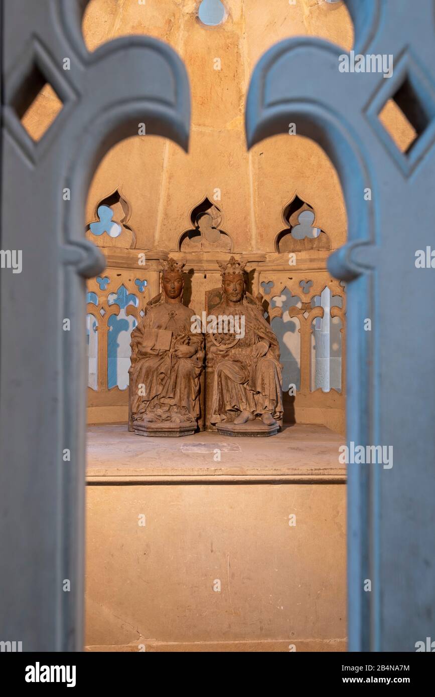 Deutschland, Sachsen-Anhalt, Magdeburg, Dom zu Magdeburg, Heilig-Grab-Kapelle mit Königin Editha und Kaiser Otto. (1520 wurde der Dombau nach 311 Jahr Stock Photo