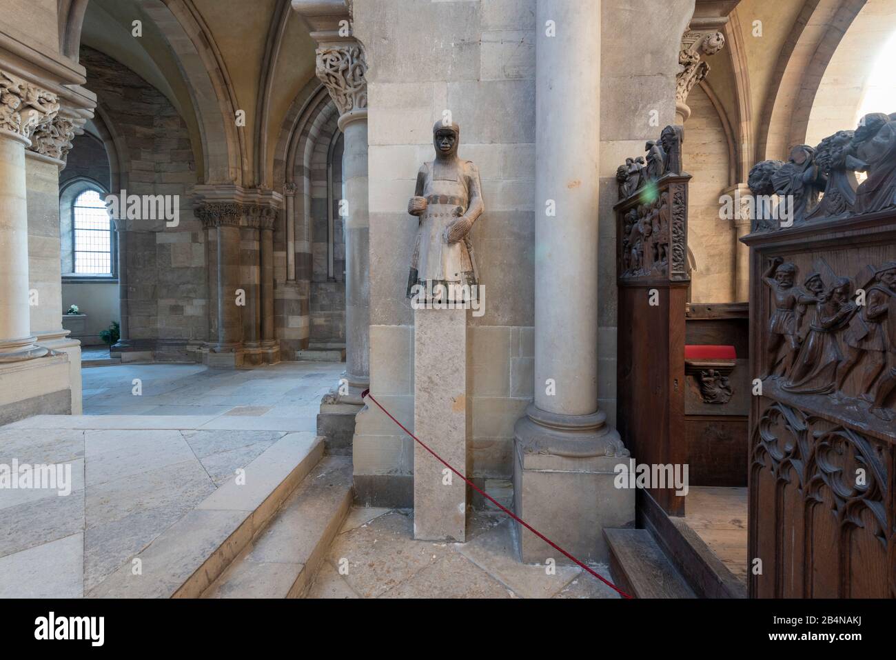 Deutschland, Sachsen-Anhalt, Magdeburg, Dom zu Magdeburg, Heiliger Mauritius im Hohen Chor, 13. Jahrhundert. Älteste Darstellung eines Schwarzafrikane Stock Photo