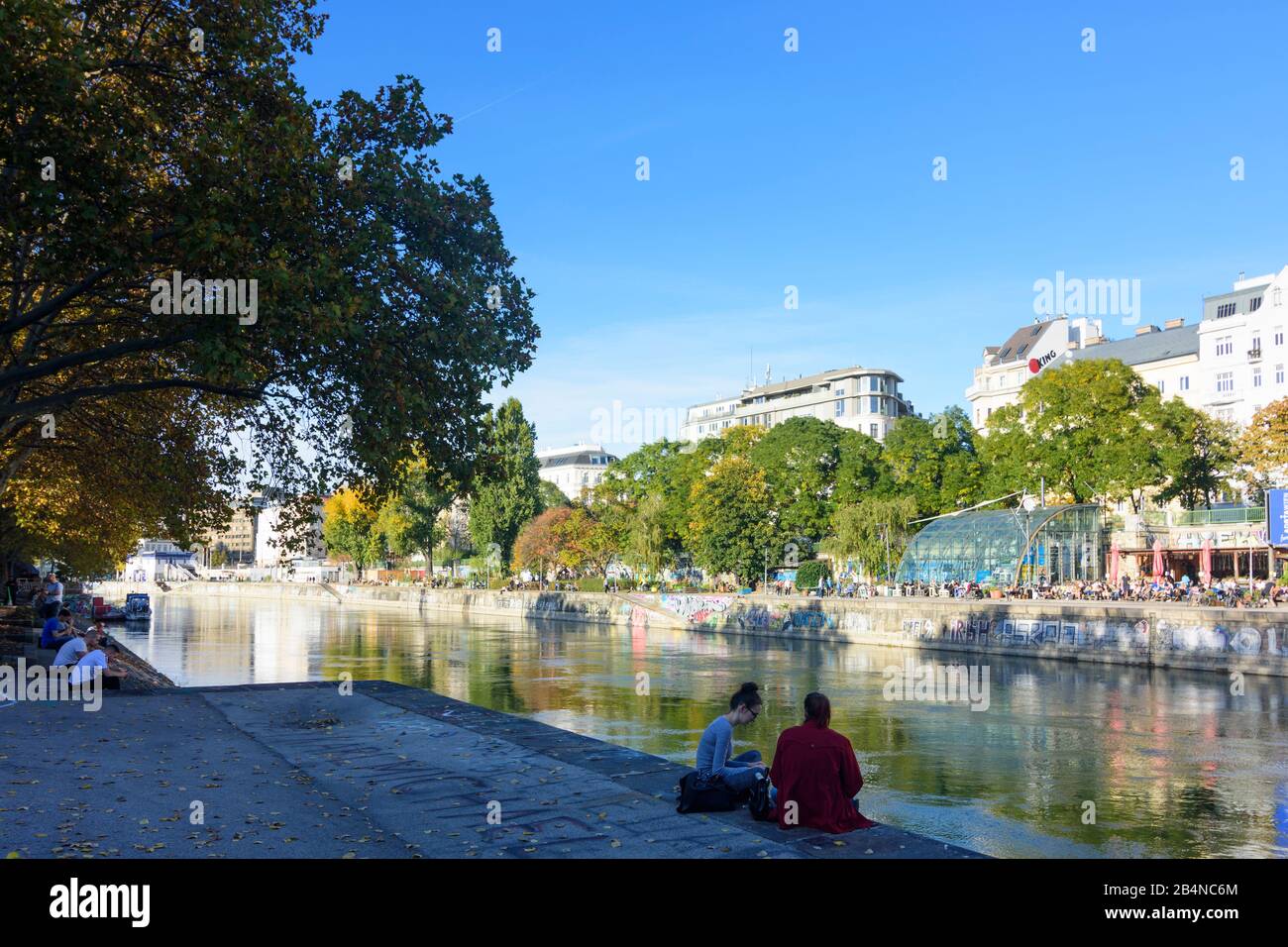 Vienna River Donaukanal Danube Canal Open Air Restaurant Adria Wien In Austria Wien 01 District Old Town Stock Photo Alamy