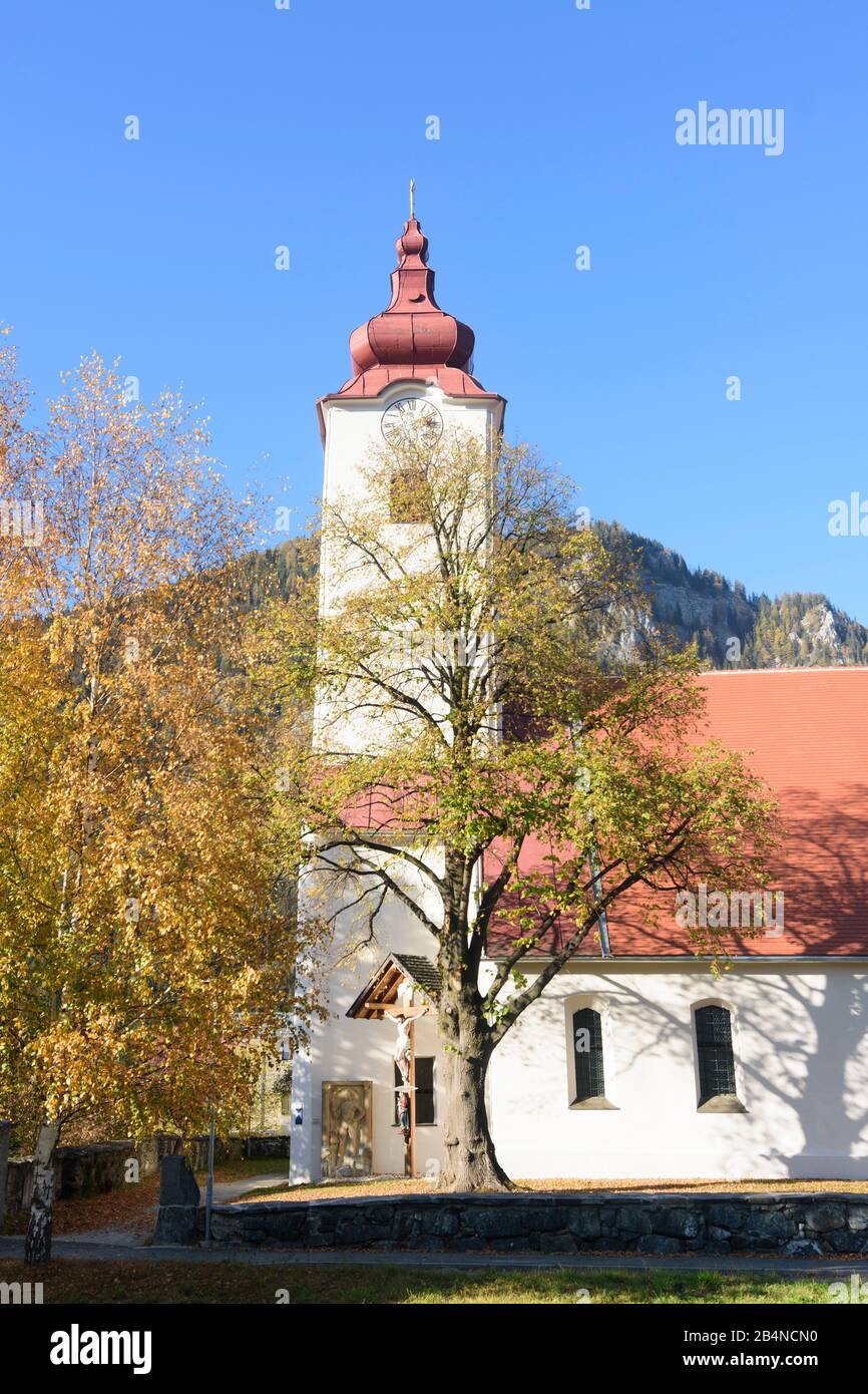 Teufenbach-Katsch, church in Teufenbach in Austria, Styria, Murau-Murtal Stock Photo