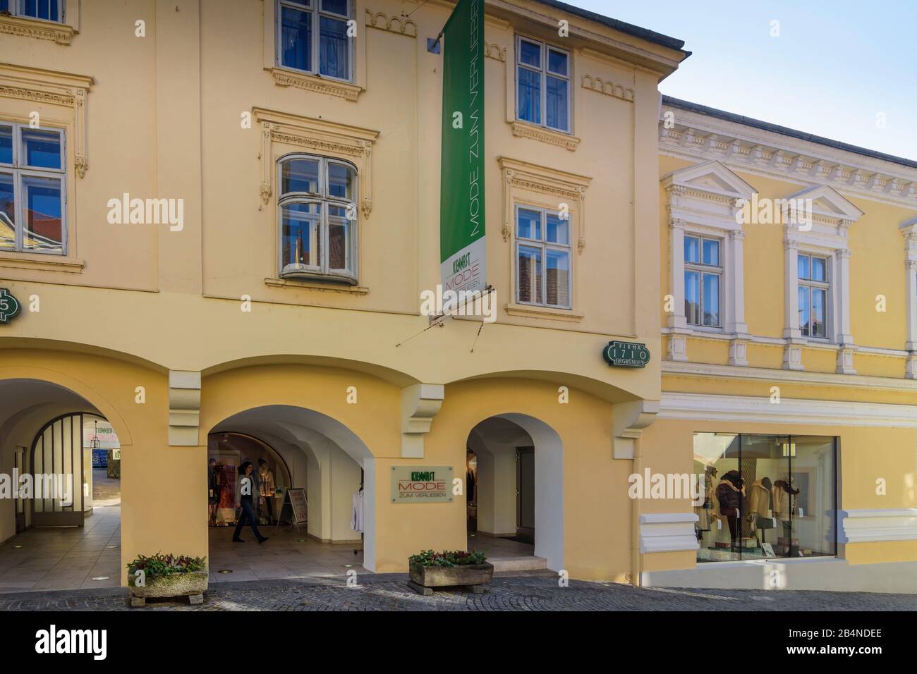 Gars am Kamp, Home of the trading house Kiennast in Austria, Lower Austria, Waldviertel area Stock Photo