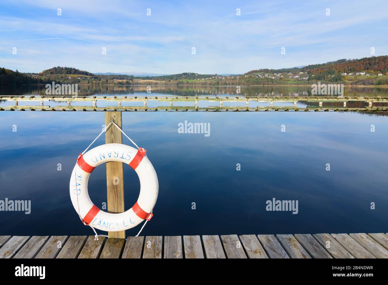 Sankt Georgen am Längsee, lake Längsee in Austria, Carinthia, Stock Photo