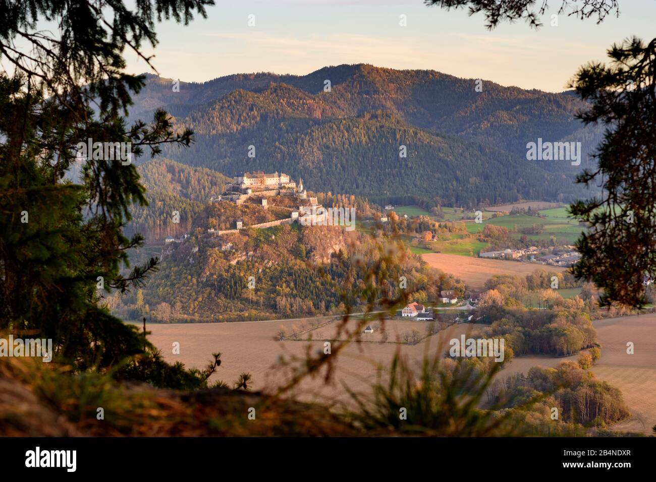 Sankt Georgen am Längsee, Hochosterwitz Castle in Austria, Carinthia, Stock Photo