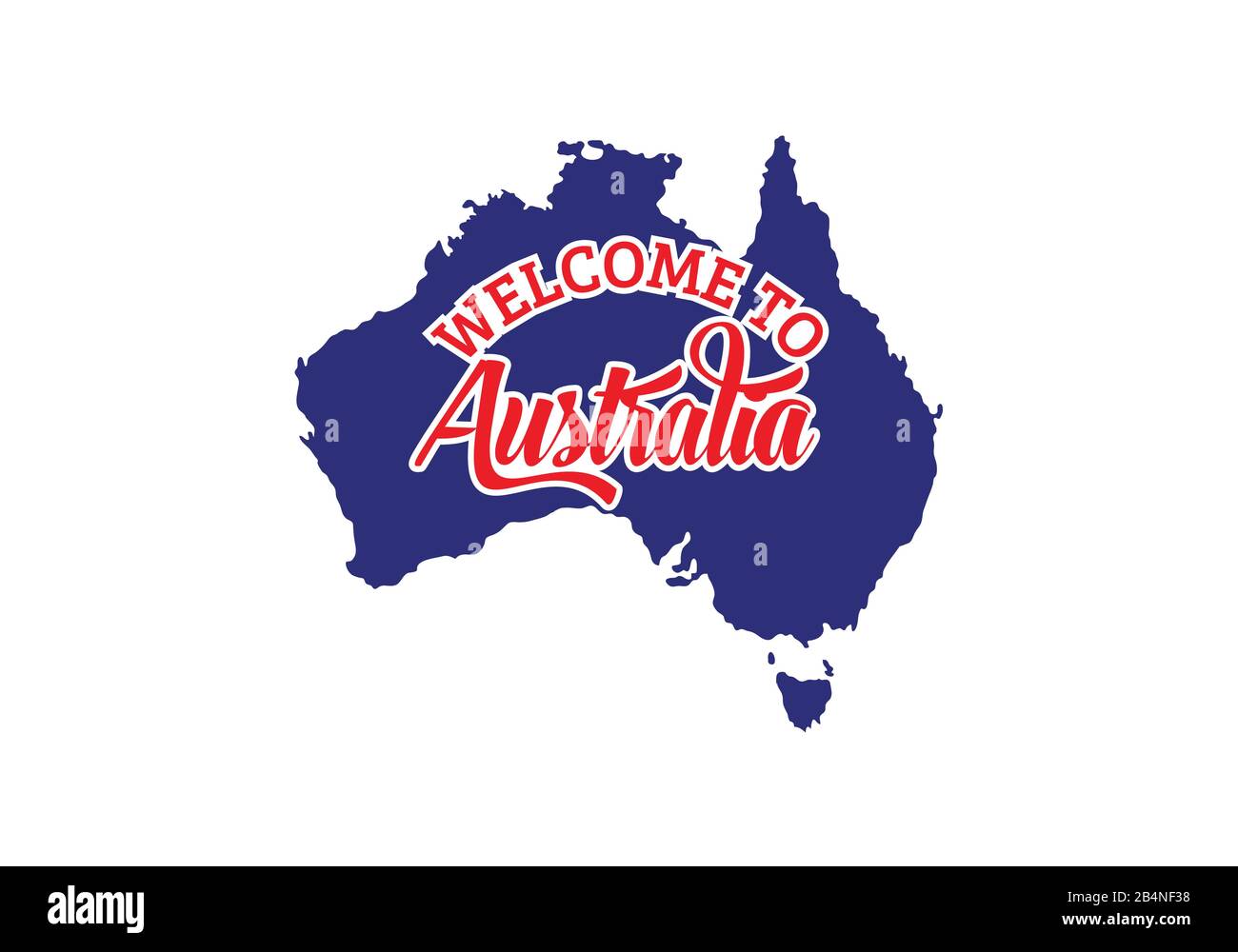 Welcome To Australia Word Text Creative Font Design Illustration ...