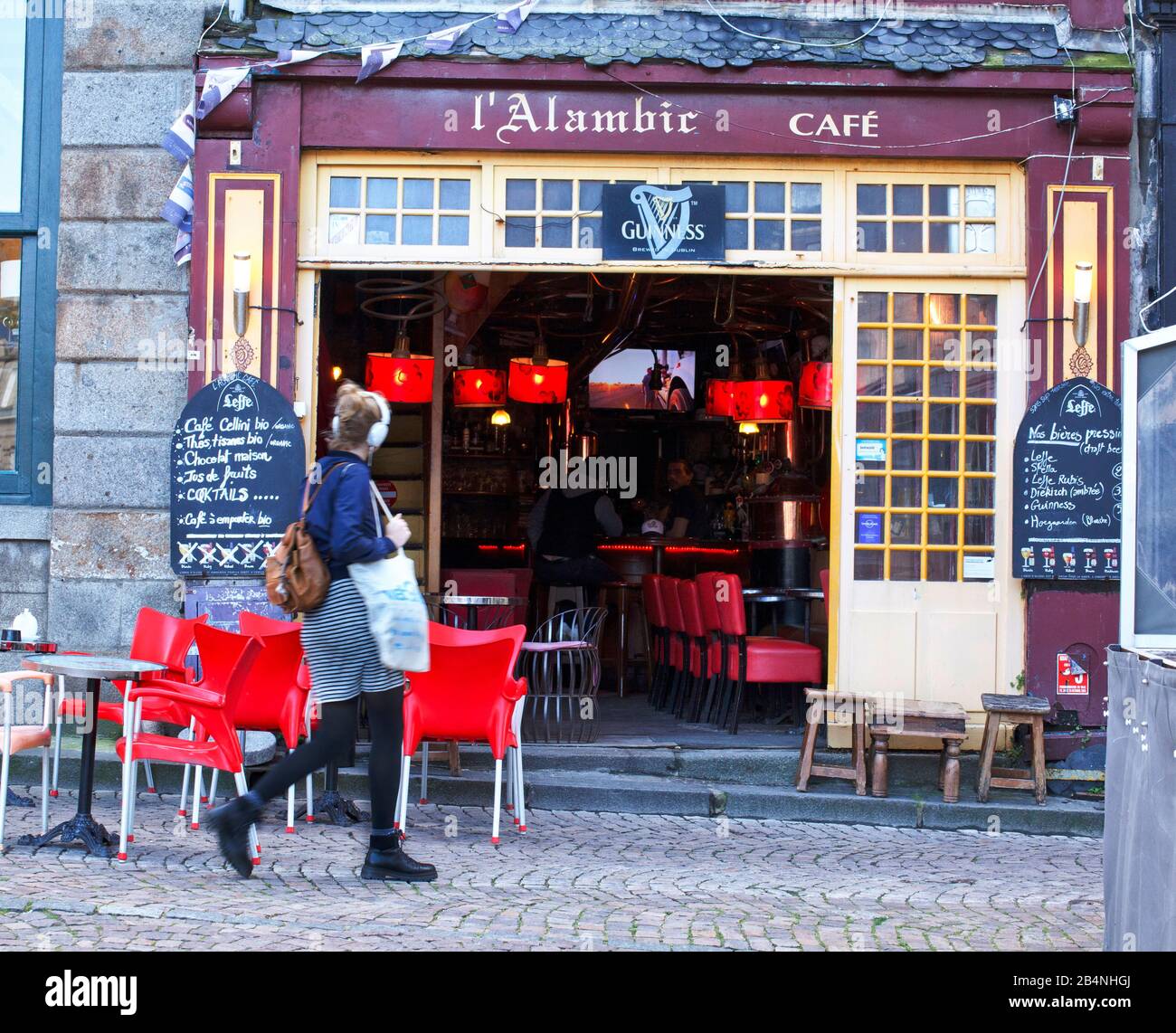 Saint-Malo is a port city on the Cote d–´Emeraude in Brittany, in northwestern France. Stock Photo
