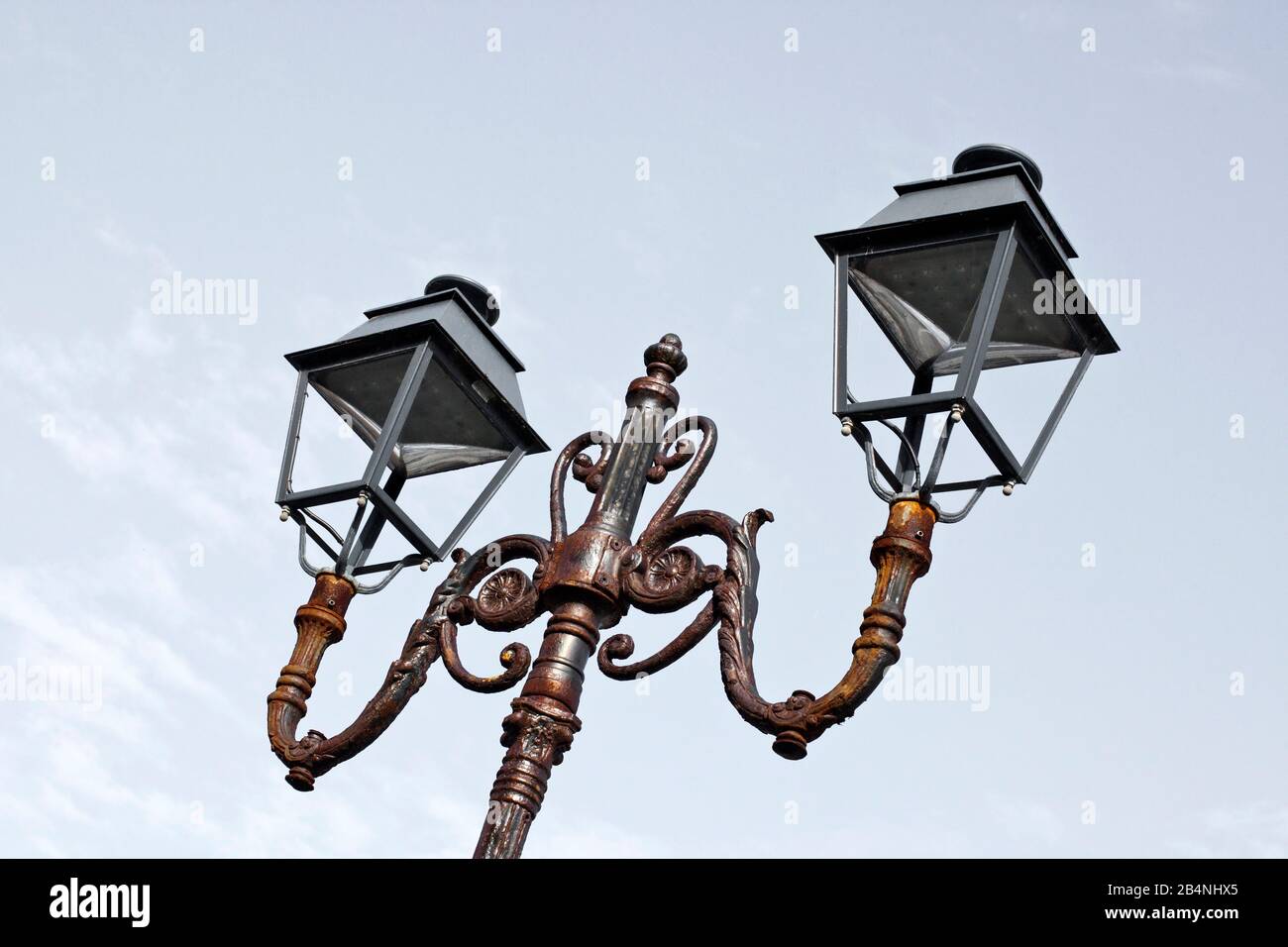 Old street lamp from Normandy / France Stock Photo