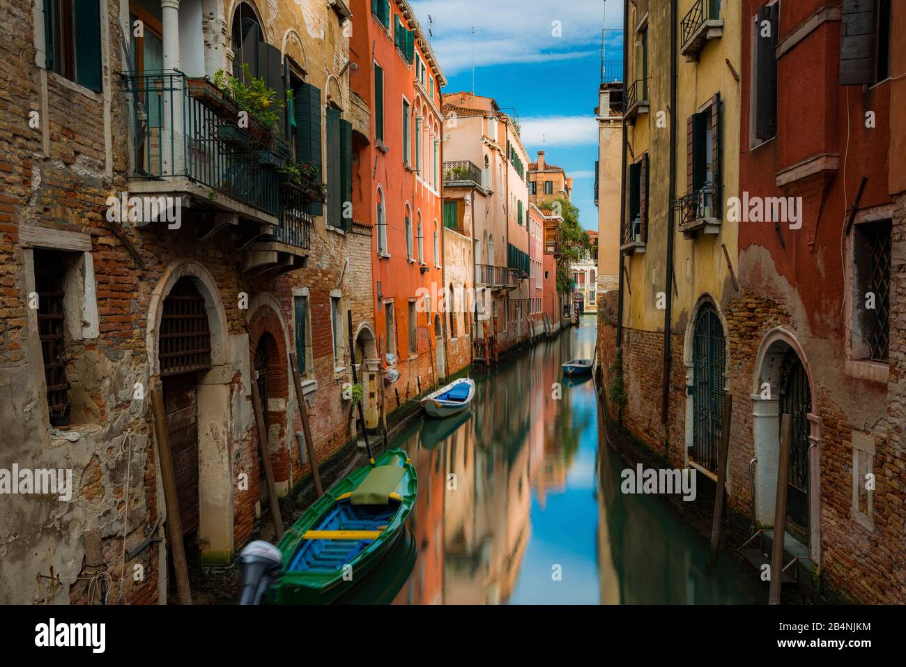 Canal in Dorsoduro district, Venice, Italy Stock Photo